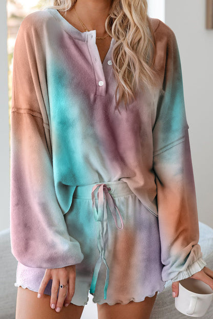 Tie Dye Knit Pajamas Set