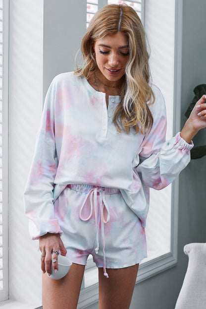 Tie Dye Knit Pajamas Set