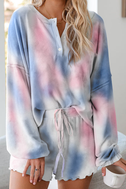 Tie Dye Knit Pajamas Set