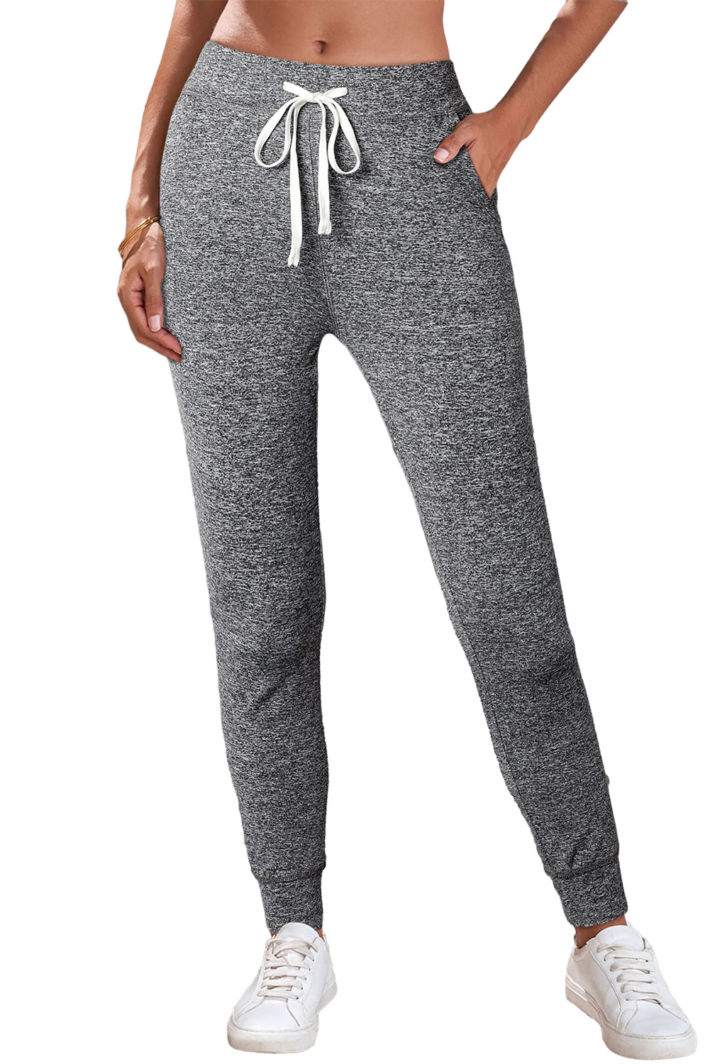 Drawstring Waist Pocketed Joggers