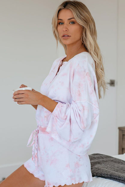 Tie Dye Knit Pajamas Set