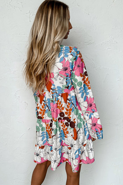 Floral Tiered Mini Dress