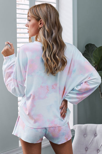 Tie Dye Knit Pajamas Set