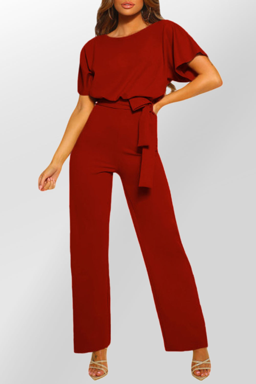 Oh So Glam Belted Wide Leg Jumpsuit