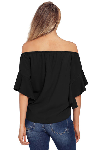 Off The Shoulder Knot Front Top