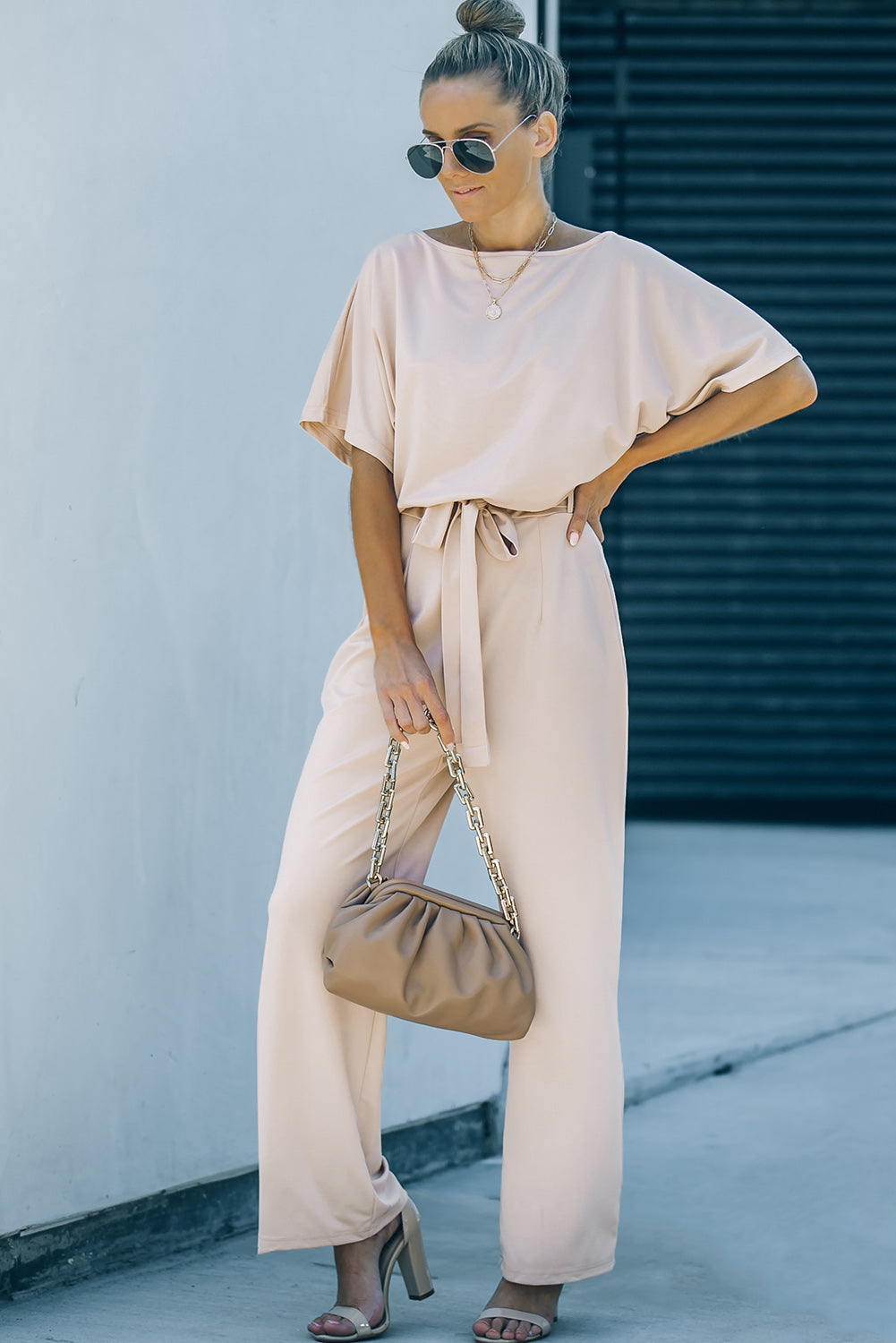 Oh So Glam Belted Wide Leg Jumpsuit