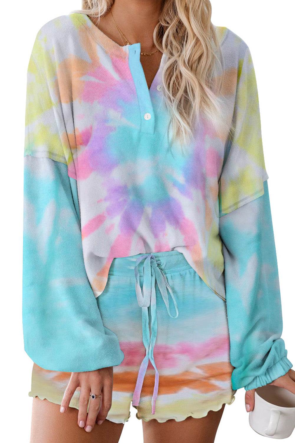 Tie Dye Knit Pajamas Set