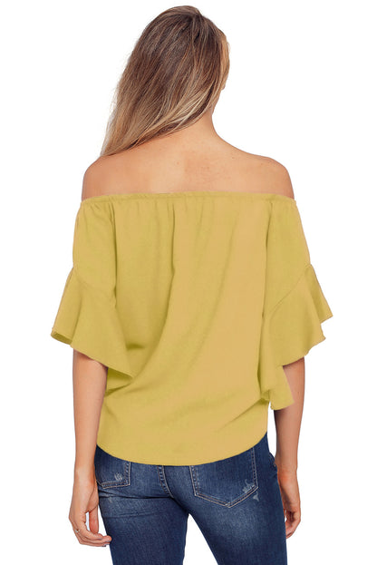 Off The Shoulder Knot Front Top