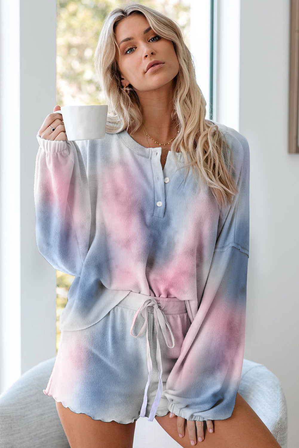 Tie Dye Knit Pajamas Set