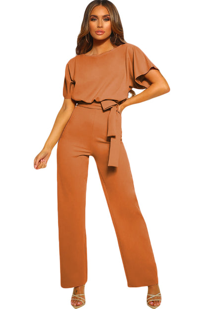 Oh So Glam Belted Wide Leg Jumpsuit