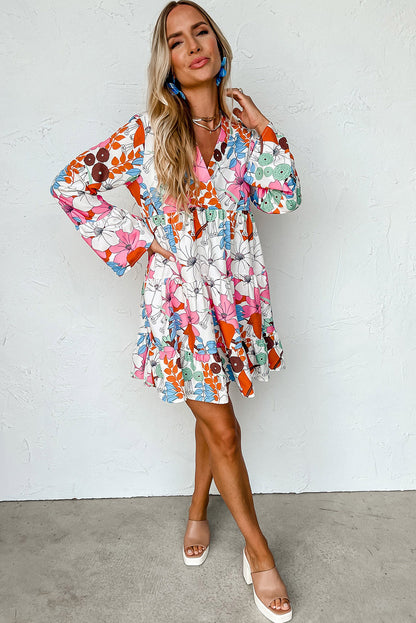 Floral Tiered Mini Dress