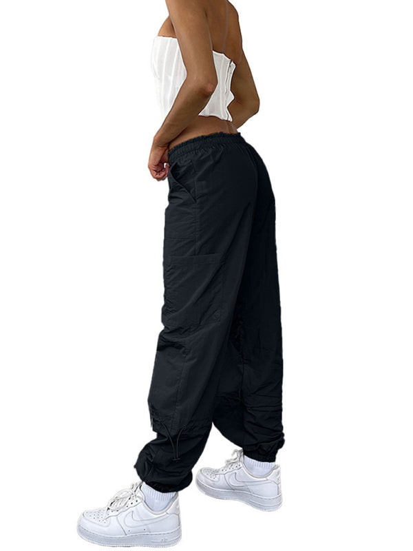 Loose strapped multi-pocket straight cargo pant