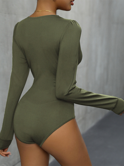 Long Sleeve Solid Colour Bodysuit