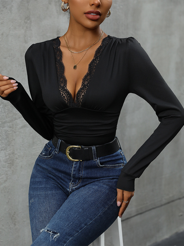 Long Sleeve Solid Colour Bodysuit