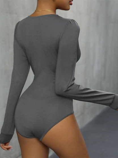 Long Sleeve Solid Colour Bodysuit