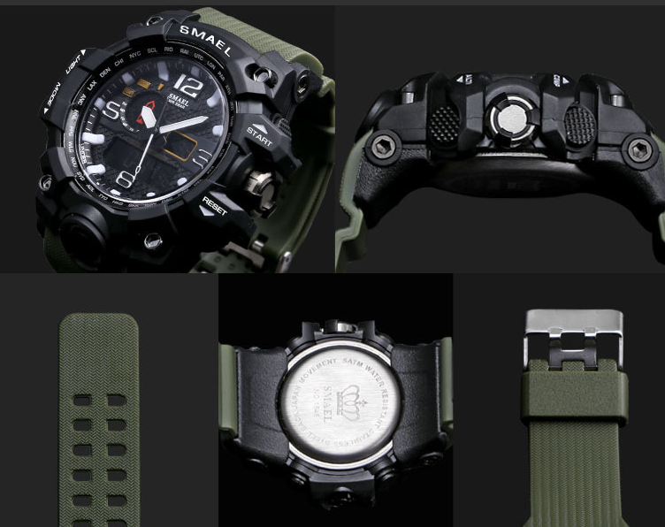 Fashion sports multi-function electronic watch couple