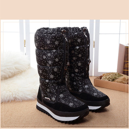 Women Boots Snow Winter Boot with Thick Fur Heels