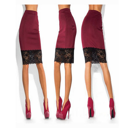 Stretchy High Waist Pencil Skirt