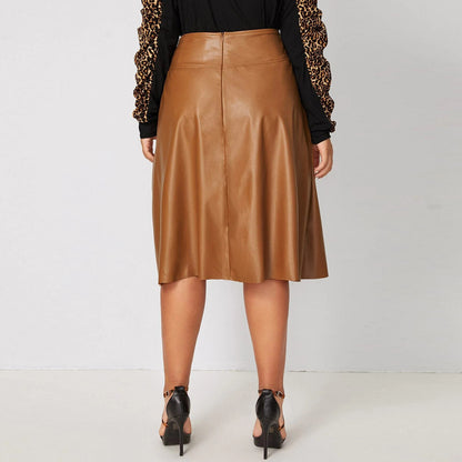 Women's leather skirt