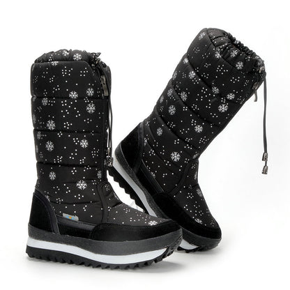 Women Boots Snow Winter Boot with Thick Fur Heels