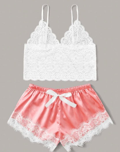 Sexy Temptation Lace Two-Piece Set