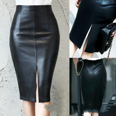 PU Leather Skirt Hip Skirt