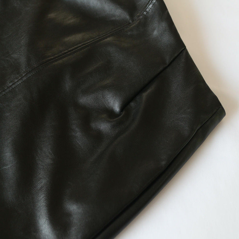 PU Leather Skirt Hip Skirt