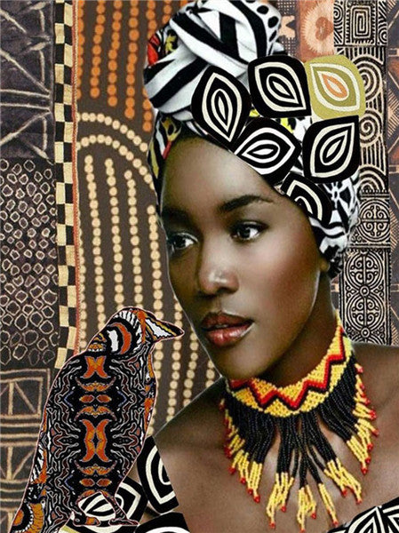 Diamond Painting African Woman Rhinestone Diamond Embroidery