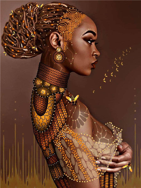 Diamond Painting African Woman Rhinestone Diamond Embroidery