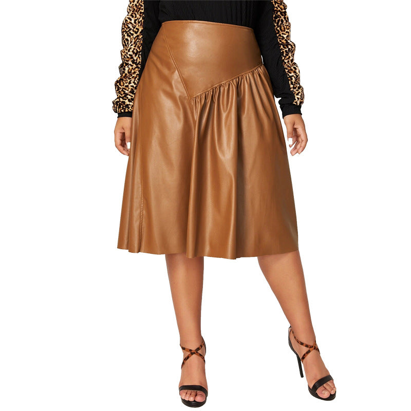 Women's leather skirt