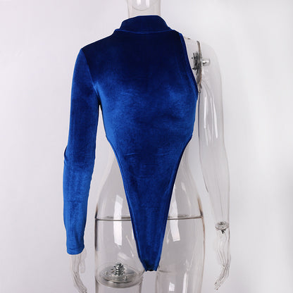 Turtleneck Velvet Bodysuit