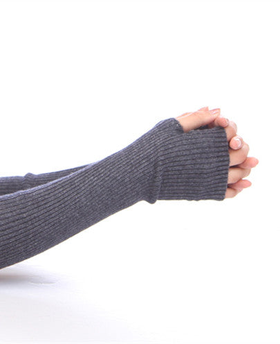 Autumn And Winter Long Thick Cashmere Arm Sleeves