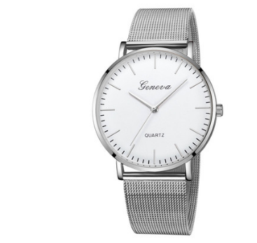 Fashion and trend net steel band Geneva men and women watches.