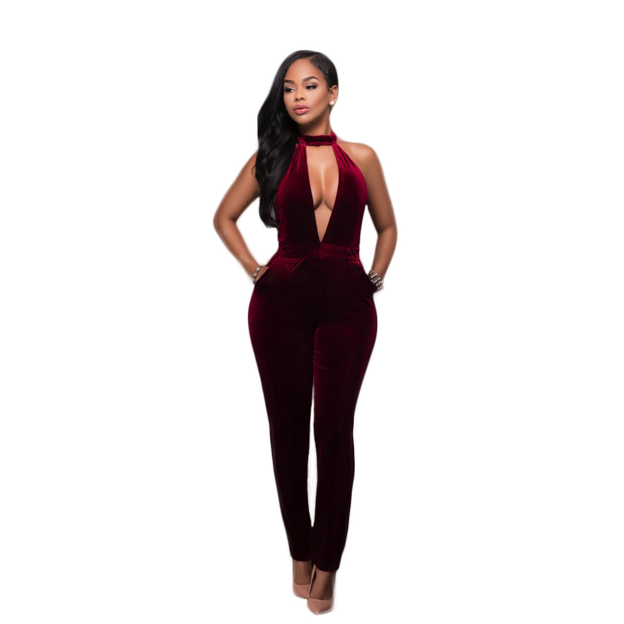 Zipper slim bodysuit