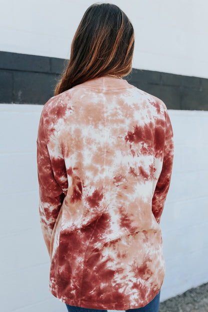 Tie Dye Crew Neck Long Sleeve Top