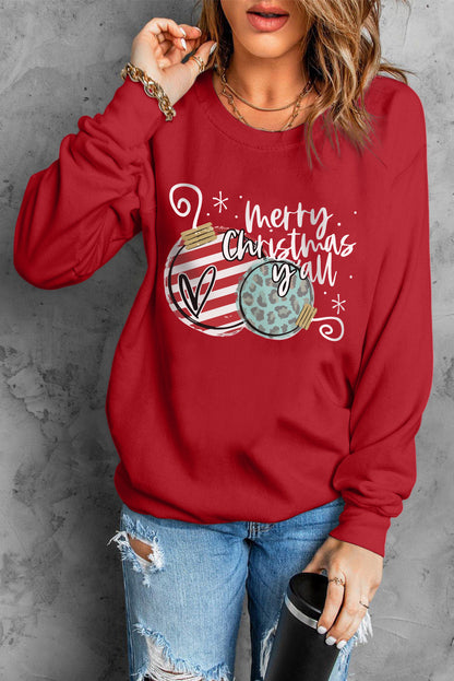 Funny Saying Letters Print Long Sleeve Sweatshirt