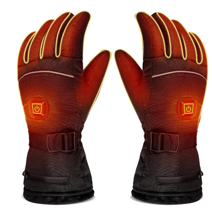 Ski 5-finger rechargeable heating warm gloves