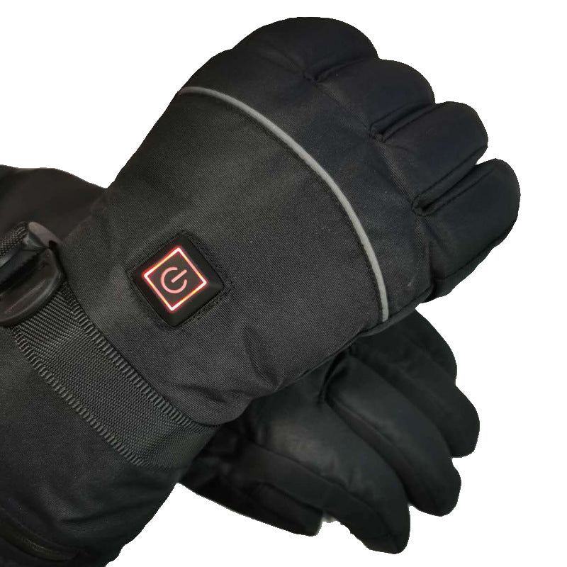 Ski 5-finger rechargeable heating warm gloves