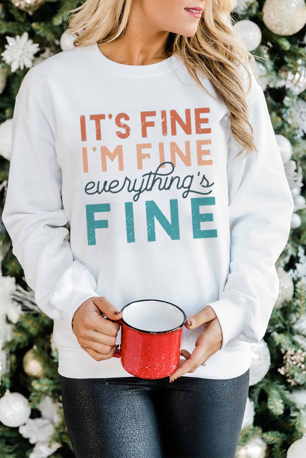 Funny Saying Letters Print Long Sleeve Sweatshirt