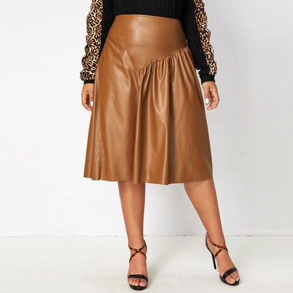 Women's leather skirt