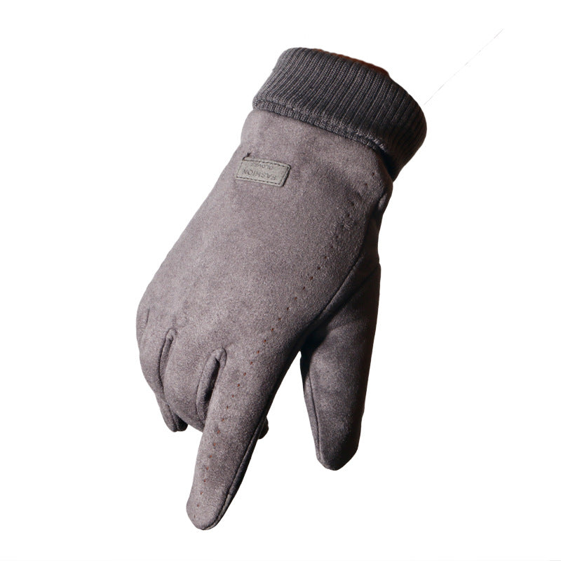 Suede gloves