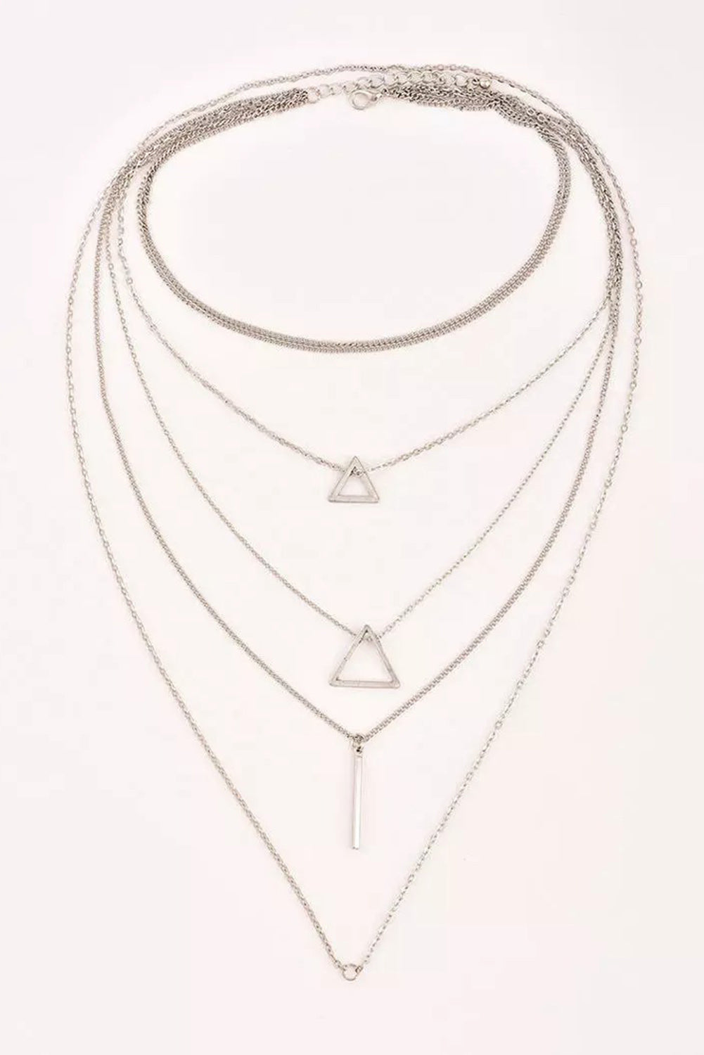 Triangle Pendant Chain Multilayer Necklace