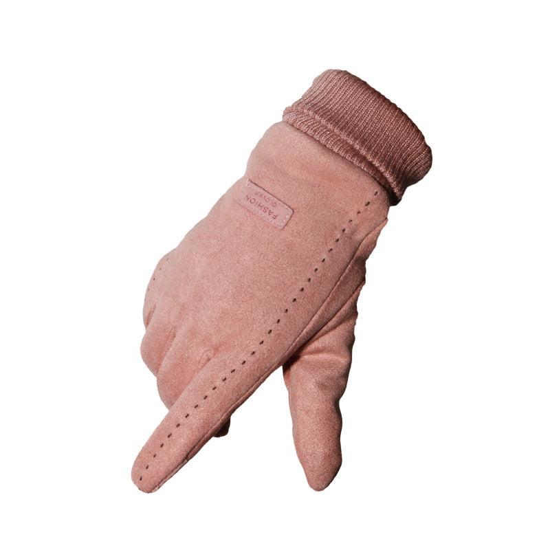 Suede gloves