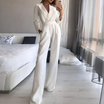 Solid Color Slim Jumpsuit