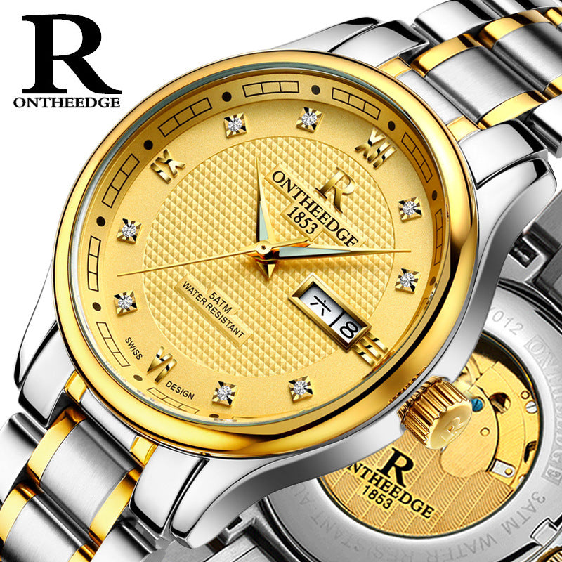 Genuine Rui Edge Automatic Mechanical Men's Watch Luminous Hollow Water-Proof Fine Steel