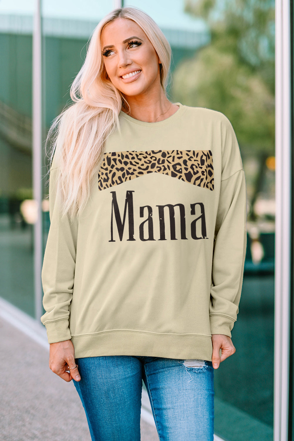 Funny Saying Letters Print Long Sleeve Sweatshirt