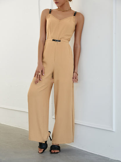 Slim Stitching Sleeveless Jumpsuit