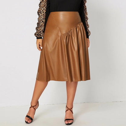 Women's leather skirt