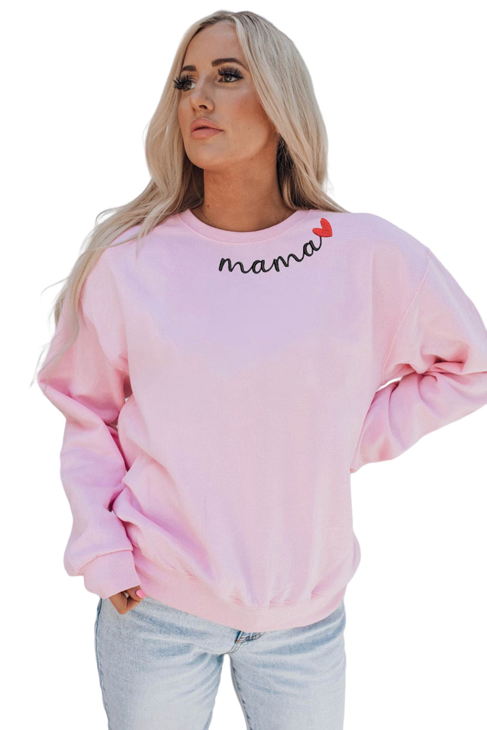 Funny Saying Letters Print Long Sleeve Sweatshirt