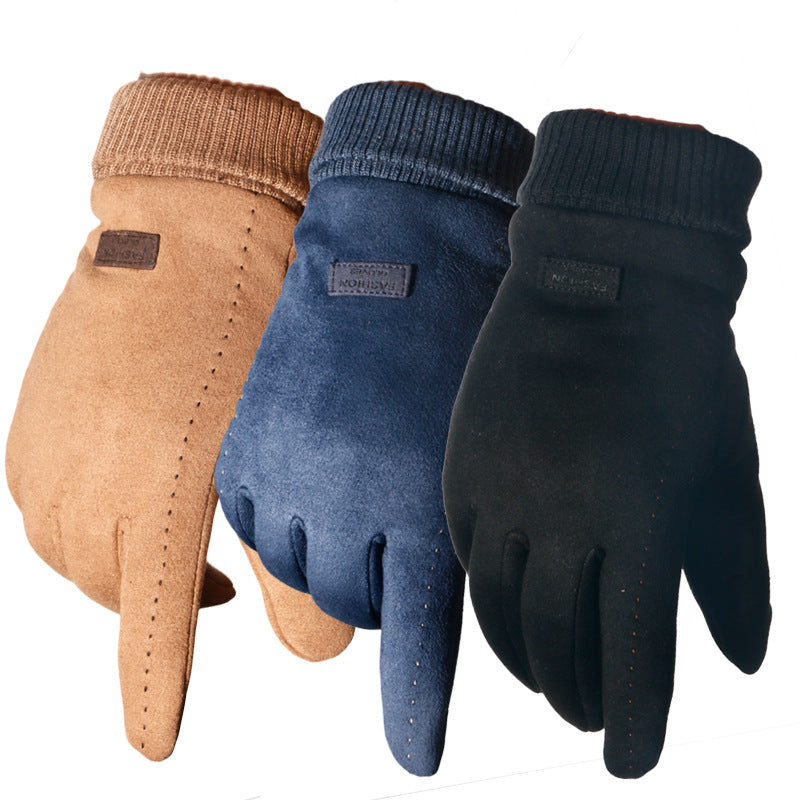 Suede gloves